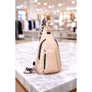 Vintage Bohemian Crossbody Bag - Beige